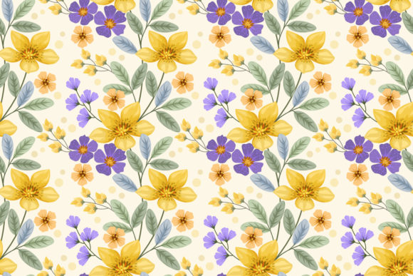 Download Colorful Flower Design Seamless Pattern. - Flower design Collection