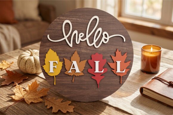 Download Hello Fall Sign Laser Cut SVG - Hello fall sign Collection