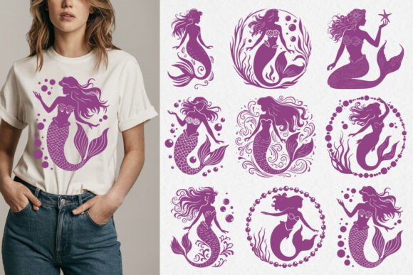 Download Mermaid SVG Bundle - Mermaid svg Collection