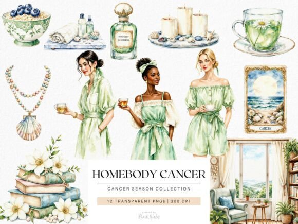 Download Watercolor Zodiac Cancer Season Clipart - Premium Resources