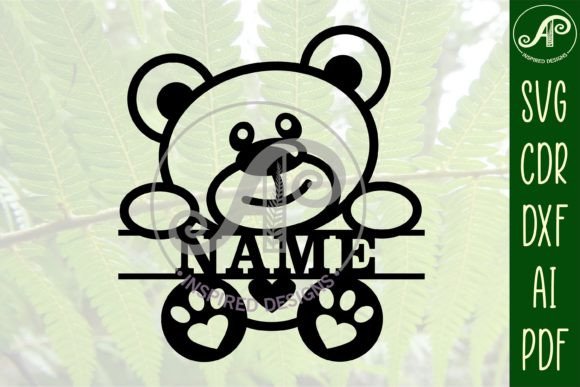 Download Teddy Bear Name Sign SVG - Teddy bear name sign Collection