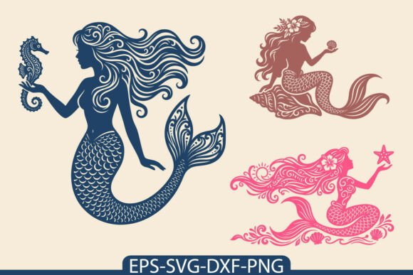 Download Mermaid SVG Bundle, Ocean Summer SVG - Premium Resources