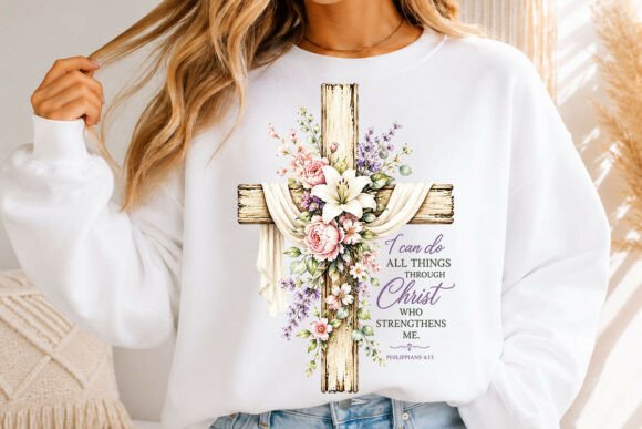 Download Jesus Cross Flower Design, Religious Cro - Flower design Collection
