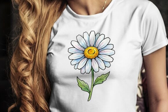 Download Single White Daisy Flower Design - Flower design Collection