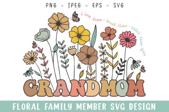 Download Floral Grandmom Vintage Flower Design - Flower design Collection